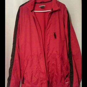 Vintage 90s Nike red fleece lined waterproof jacket coat large
